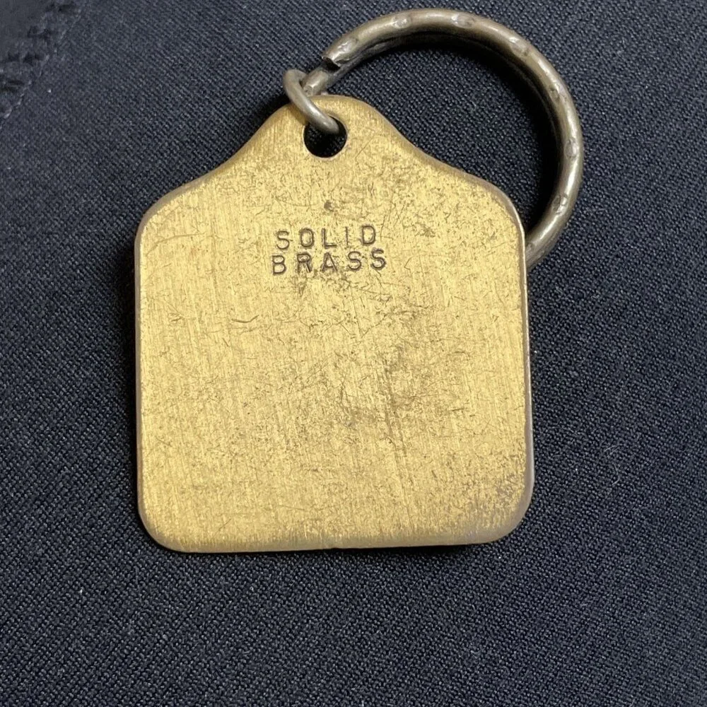 Gettysburg PA Solid Brass Keychain Memorial Monument Vintage Rare